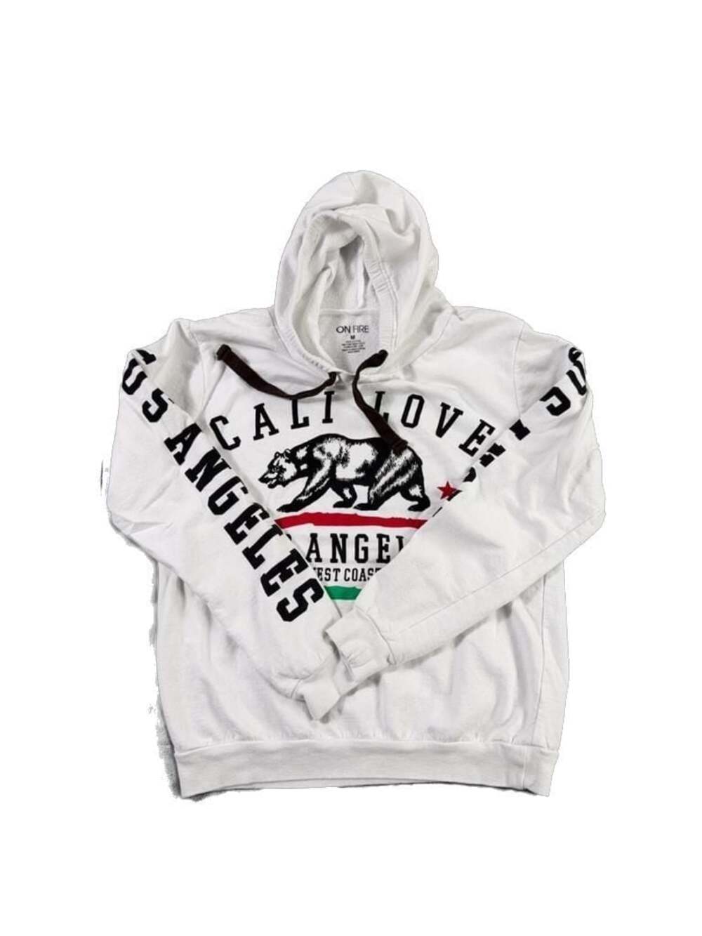 On Fire Cali Love Los Angeles Graphic Hoodie Size M